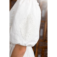 HEV White Crochet Detail Dress