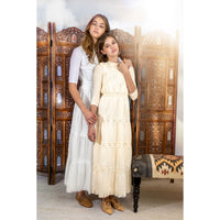 HEV Vanilla V Bib Eyelet Dress