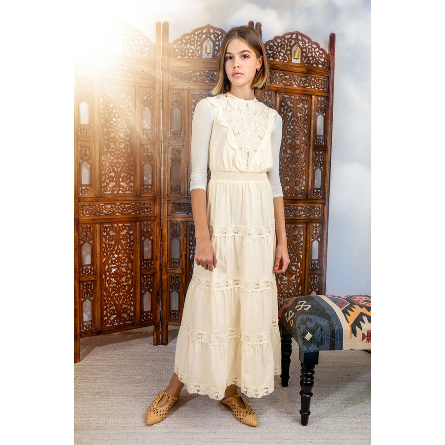 HEV Vanilla V Bib Eyelet Dress