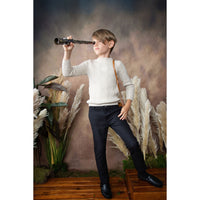 Belati Ivory Mock Neck Cable Knit
