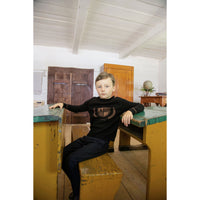 Belati  Black Crest Detail Knit Sweater