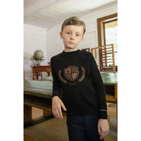 Belati  Black Crest Detail Knit Sweater