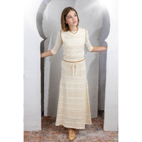 HEV Vanilla Knit Vest And Skirt Set