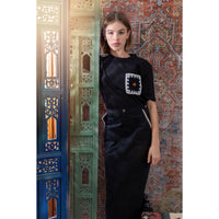 HEV Black Crochet Pocket T-Shirt