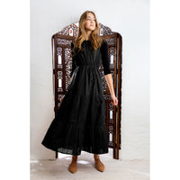 HEV Black Eyelet Wrap Jumper