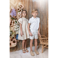 Noma Oatmeal Ribbon Detail Dress