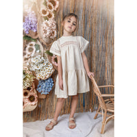 Noma Oatmeal Ribbon Detail Dress