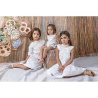 Noma Ivory Ombre Neck Stitching Dress