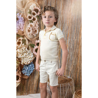 Noma Golden Binding Detail Knit Polo