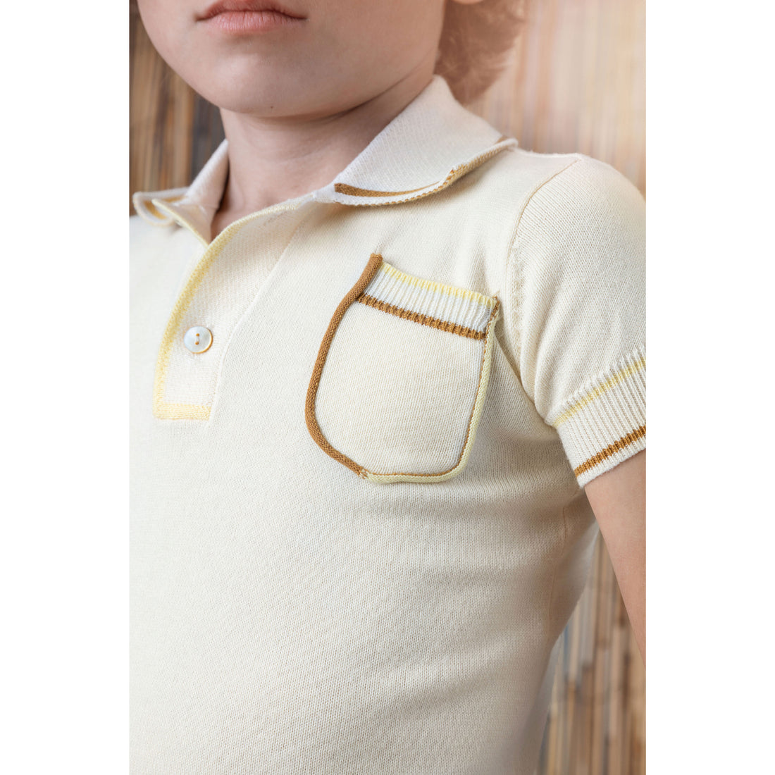 Noma Golden Binding Detail Knit Polo