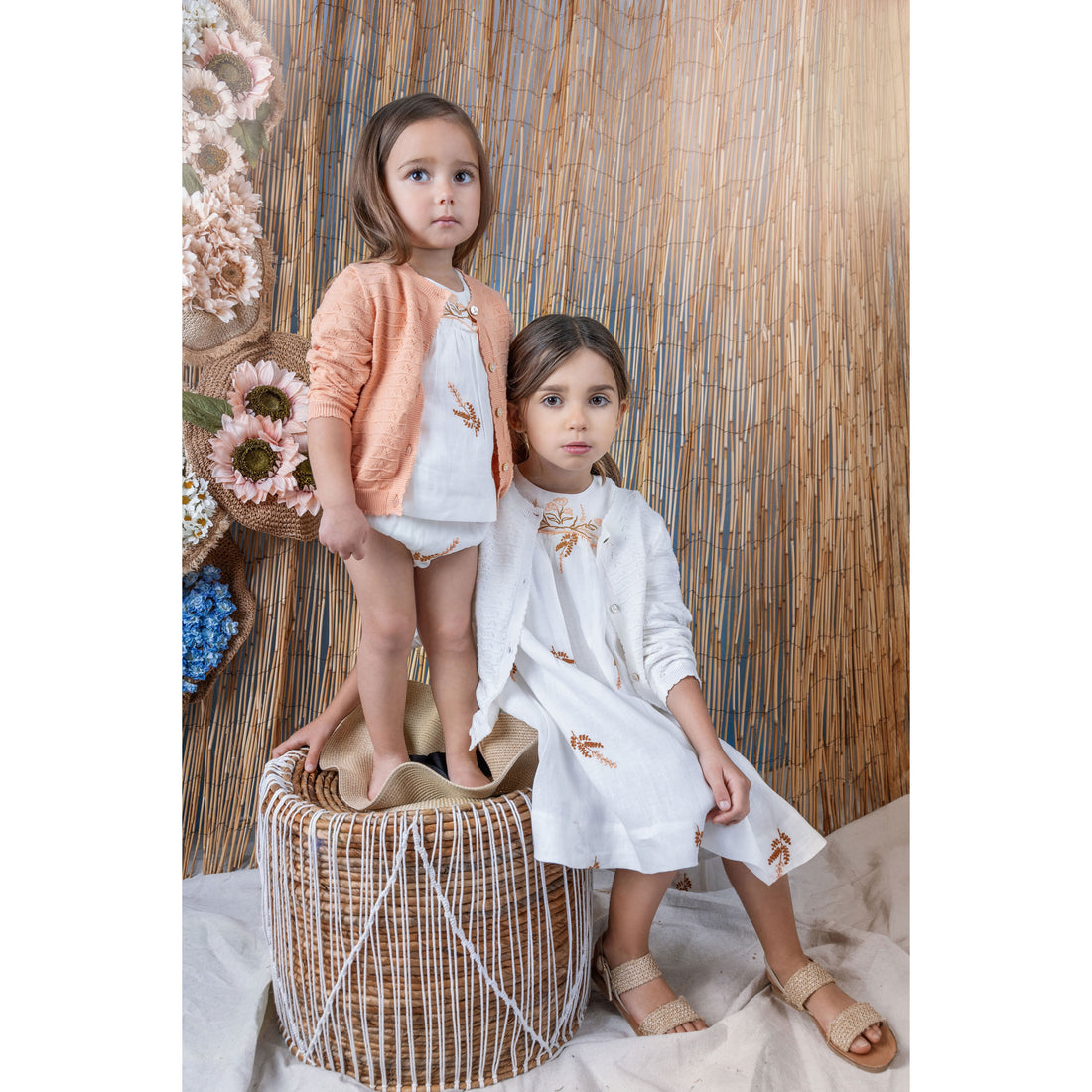 Noma Peach Pointelle Cardigan