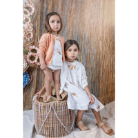 Noma Peach Pointelle Cardigan