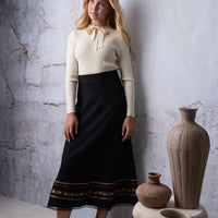 HEV Black Ribbon Detail Skirt