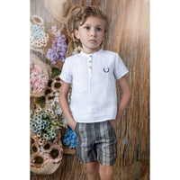 Noma Solid White Embroidered Emblem Shirt