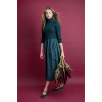 Hev Green Knit To Fabric Dress