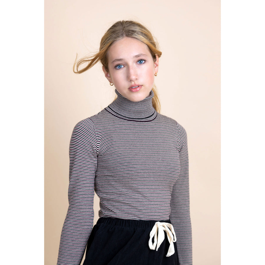 Hev Black Striped Knit Sweater