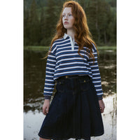 Clubhouse Striped Oversized Polo Sweatshirt
