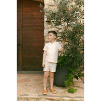 L by Ladida Cream Waffle Grandpa Shirt