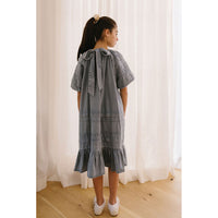 Petite Pink Light Chambray Pleated Smock Dress