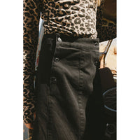 Clubhouse Black Button Detailed Skirt