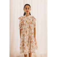 Petite Pink Coral Floral Printed Dress