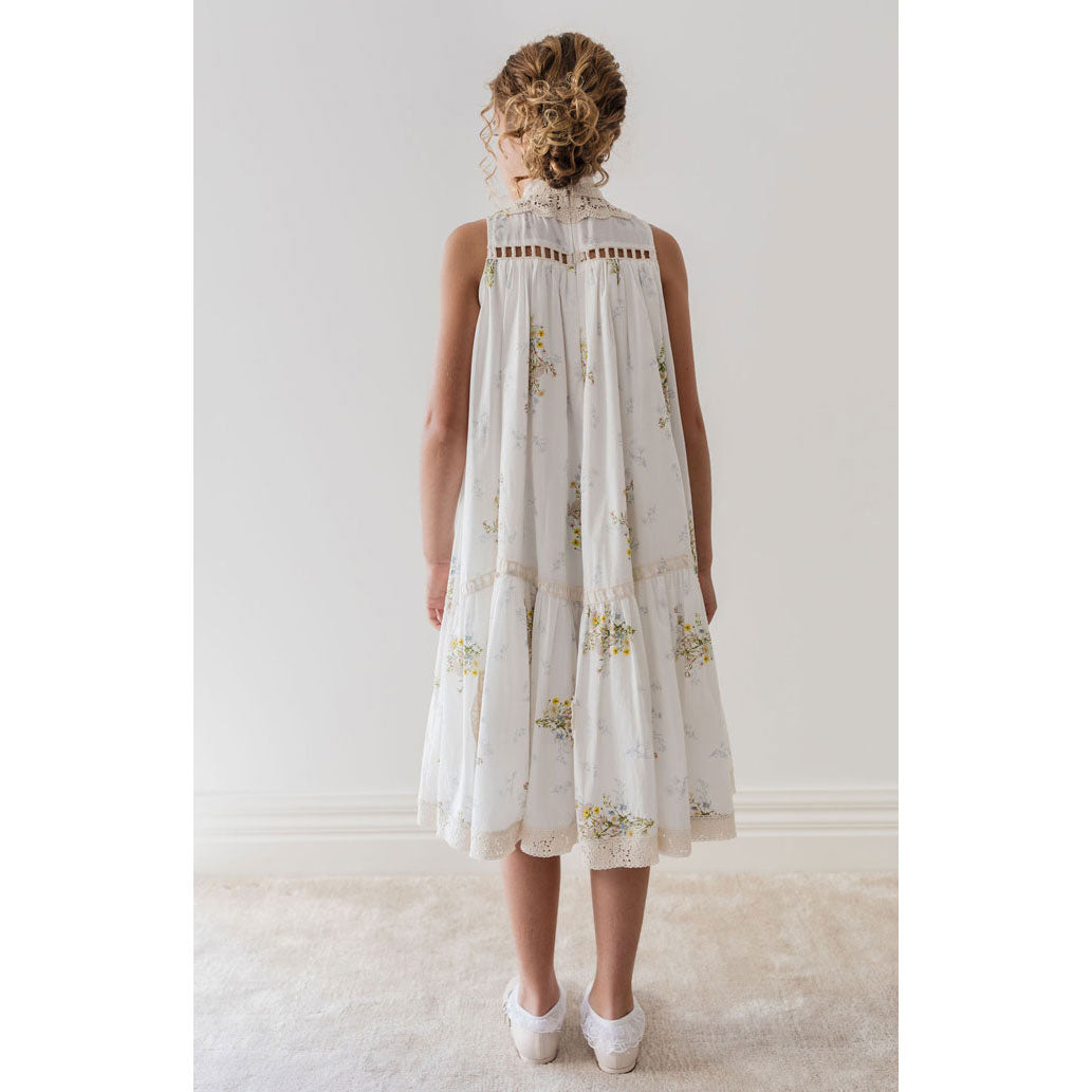 Petite Amalie Spring Meadow Print Voile Sleeveless Dress