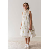 Petite Amalie Spring Meadow Print Voile Sleeveless Dress