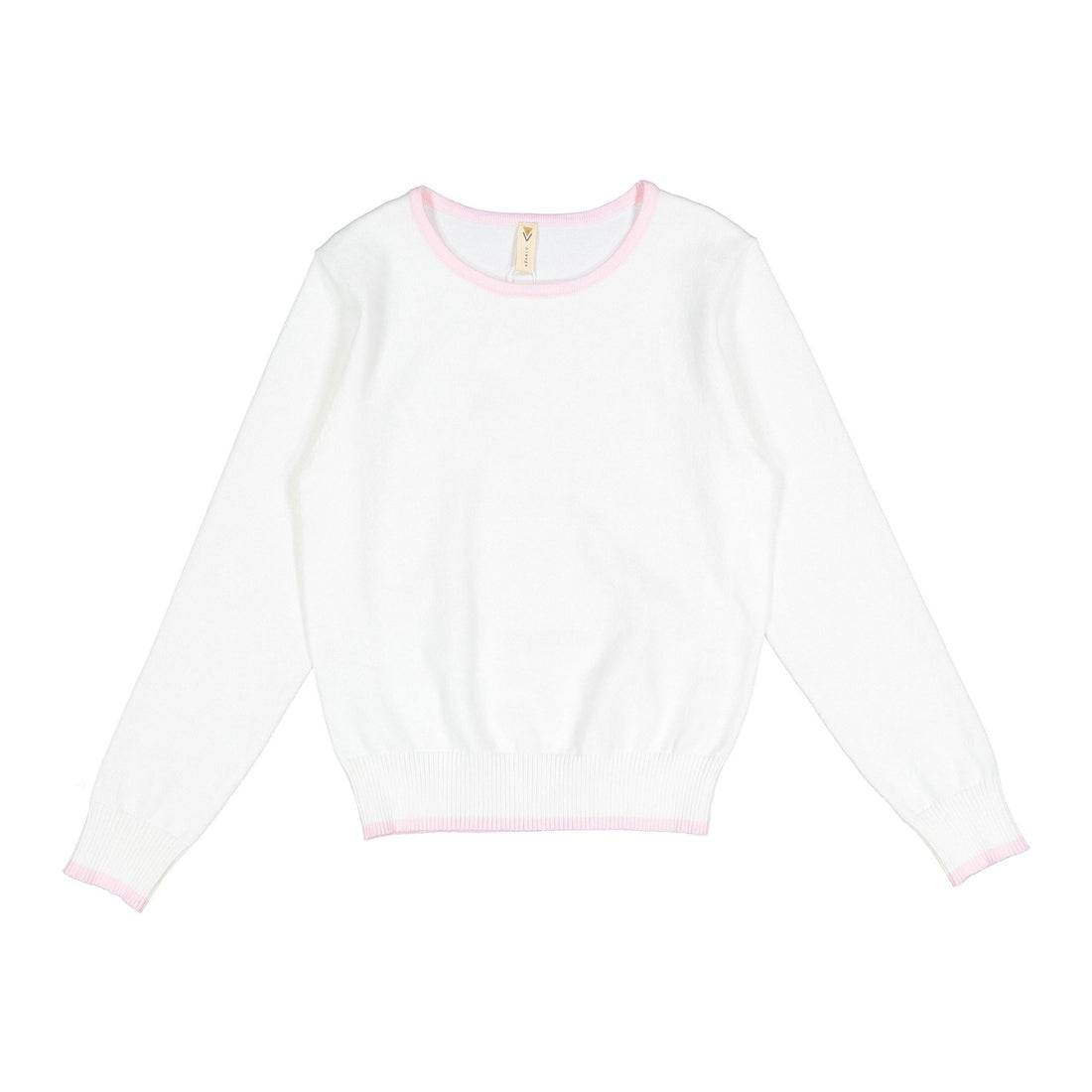 Ava and Lu White Crewneck Sweater
