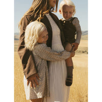 L by Ladida Brown Herringbone Printed Turtleneck