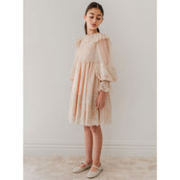 Petite Amalie Cream Lace Applique Tulle Baby Doll Dress