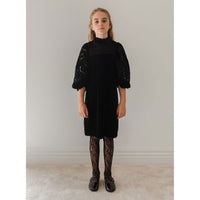 Petite Amalie Black Velvet Cut Out Dress