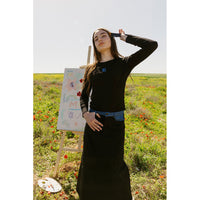 Elements Black Jean Denim Contrast Skirt