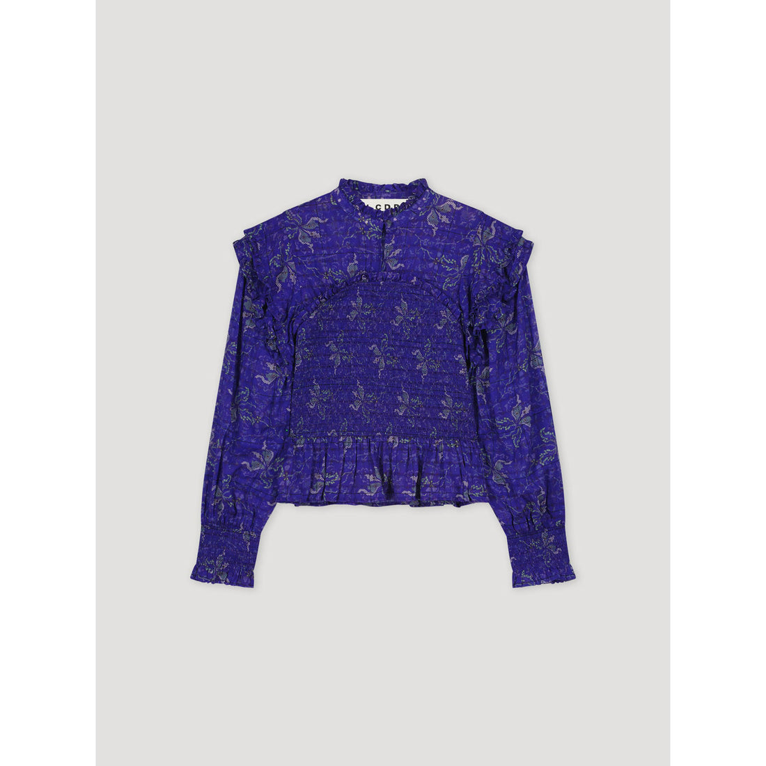 Les Coyotes De Paris Check Flower Smock Top