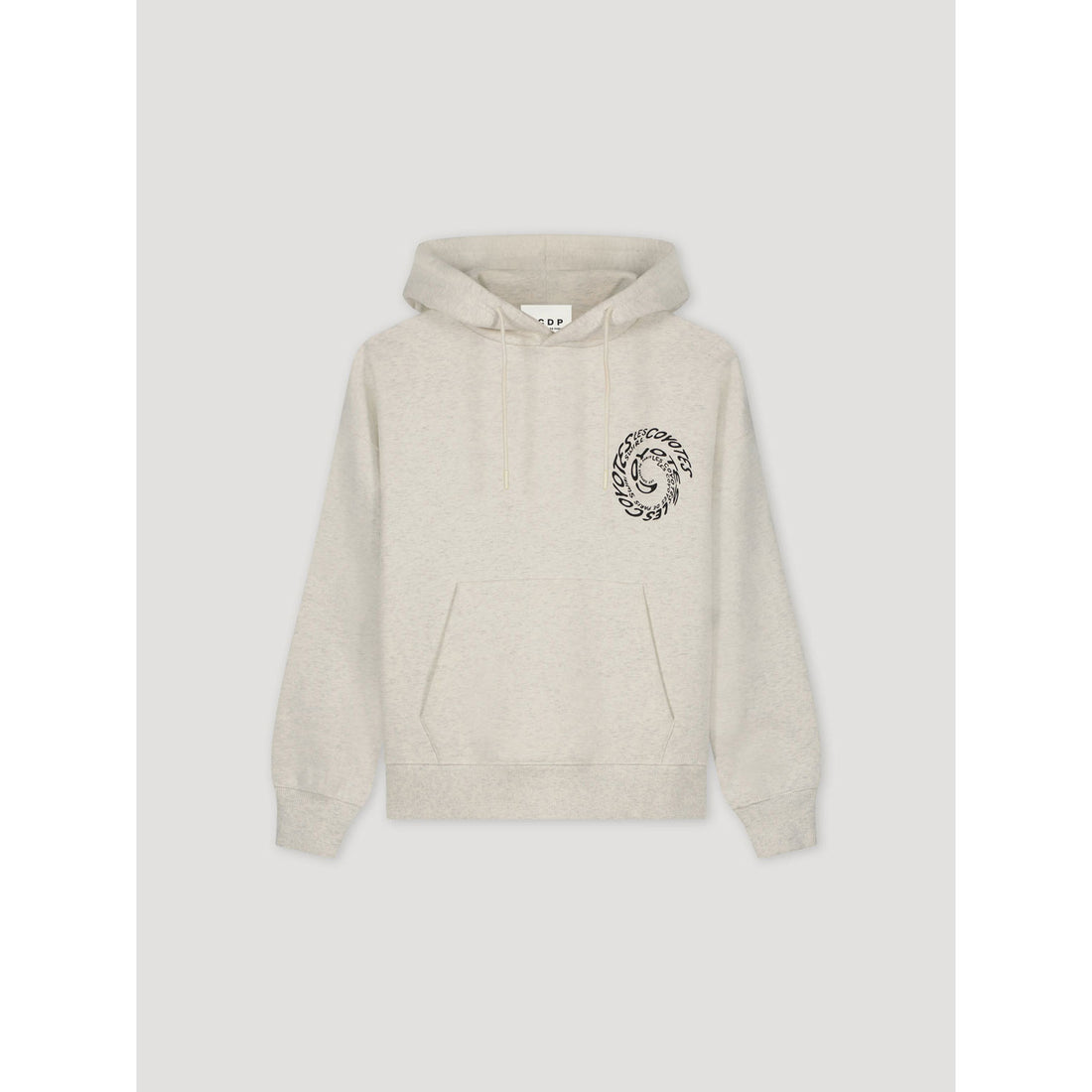 Les Coyotes De Paris Off-White Melange Swirly Hoodie