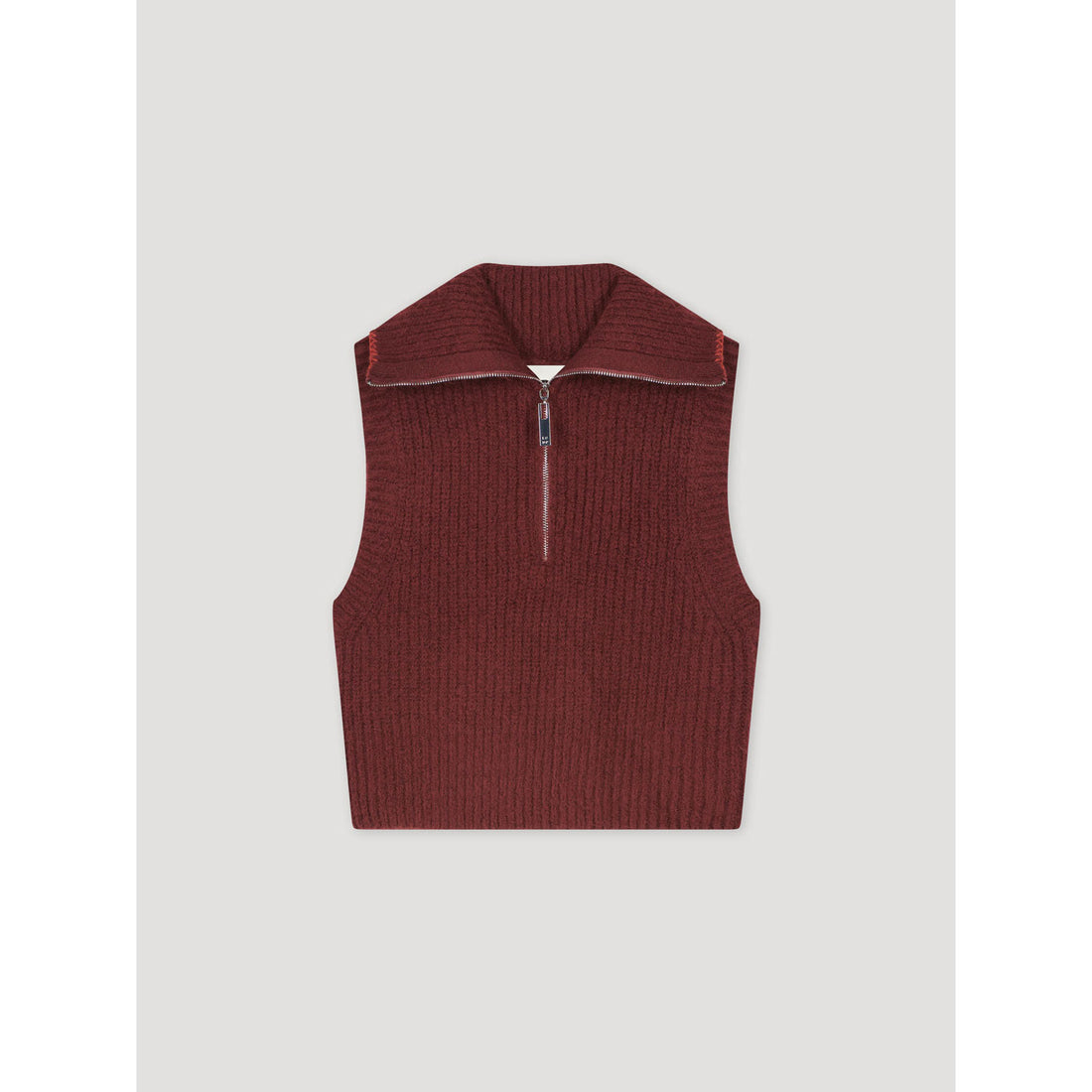 Les Coyotes De Paris Prune Melange Half Zip Spencer