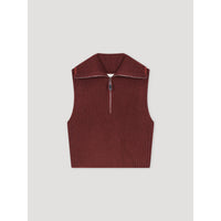 Les Coyotes De Paris Prune Melange Half Zip Spencer