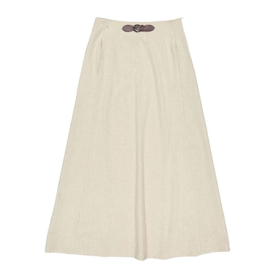 Clubhouse Beige Buckle Skirt Skirt