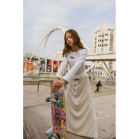 Clubhouse Heather Grey Double Waistband Terry Skirt