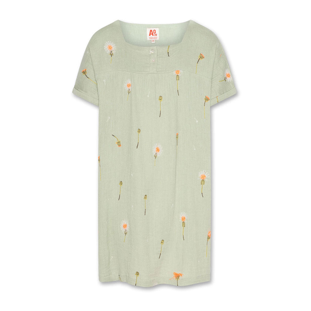 AO76 Quiet Green Dandelion Fanta Dress