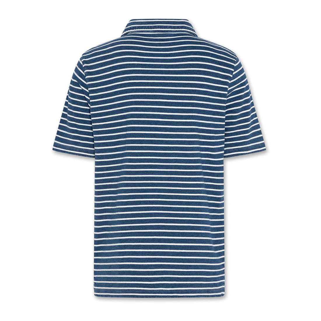 AO76 Indigo Striped Boss Polo