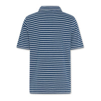 AO76 Indigo Striped Boss Polo