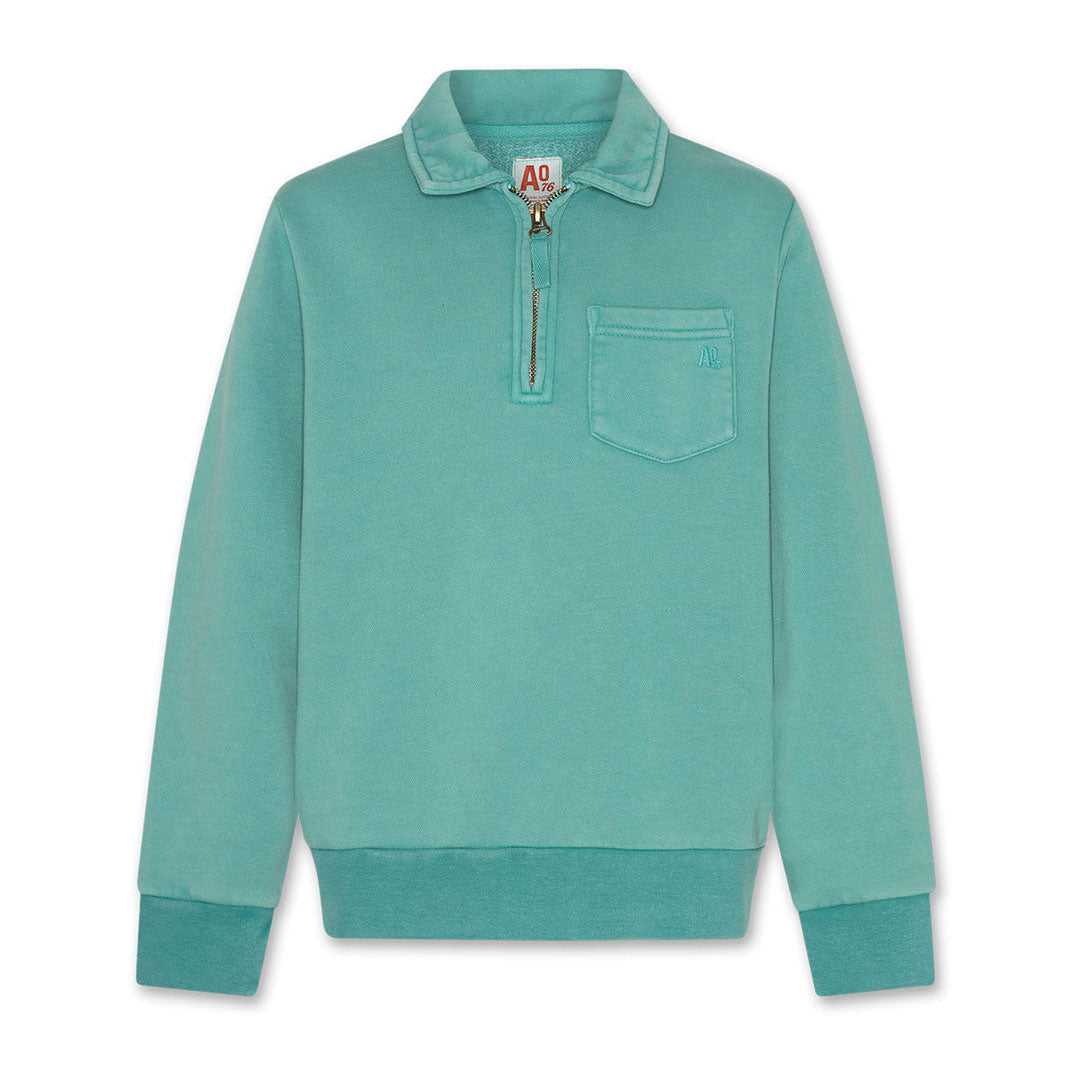 AO76 Turqoise Jack Polo Sweatshirt