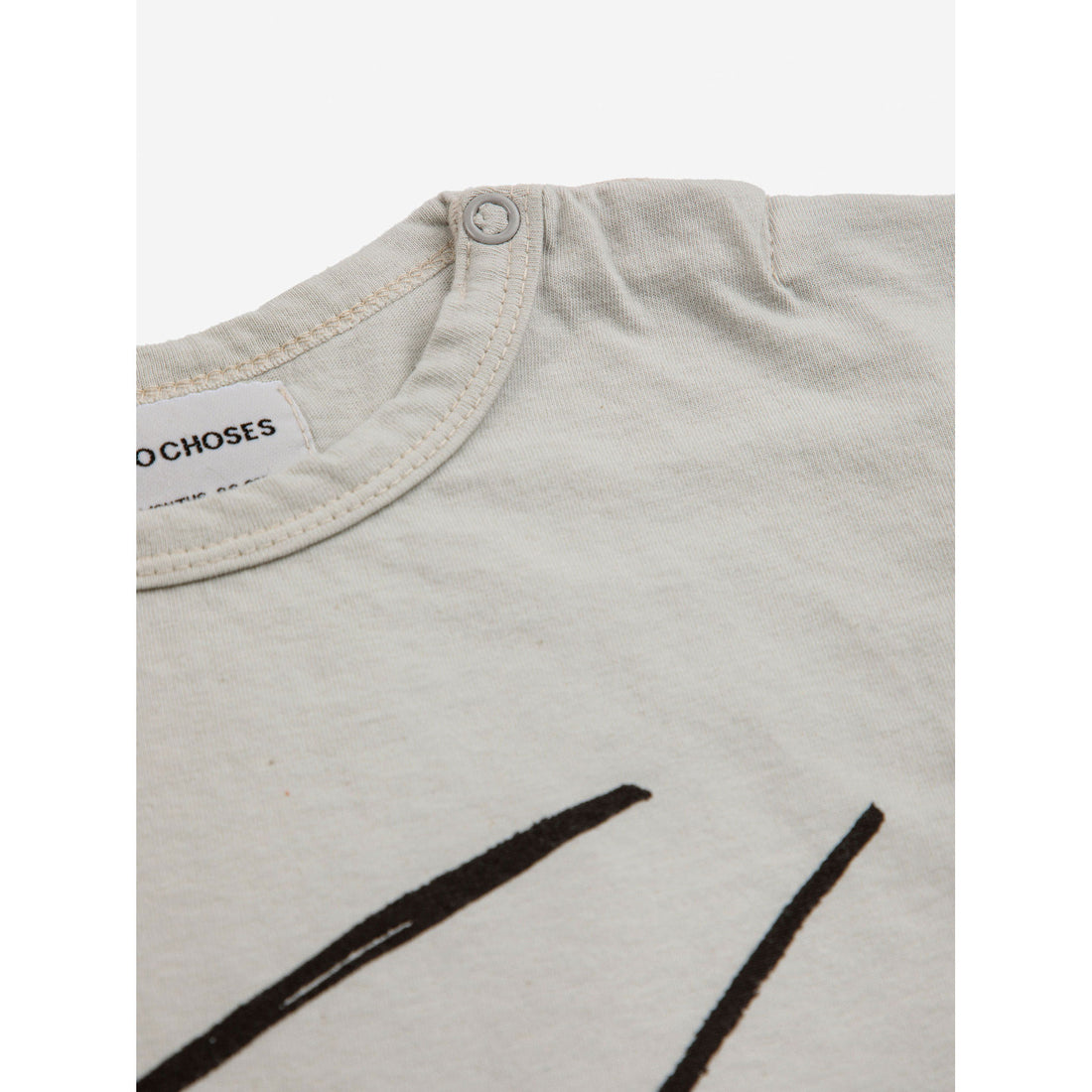 Bobo Choses Beige Baby Play The Drum T-Shirt