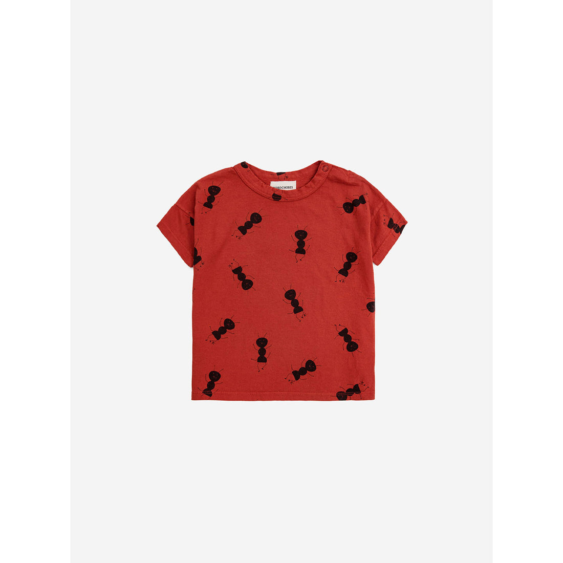 Bobo Choses Burgundy Red Baby Ant All Over T-Shirt