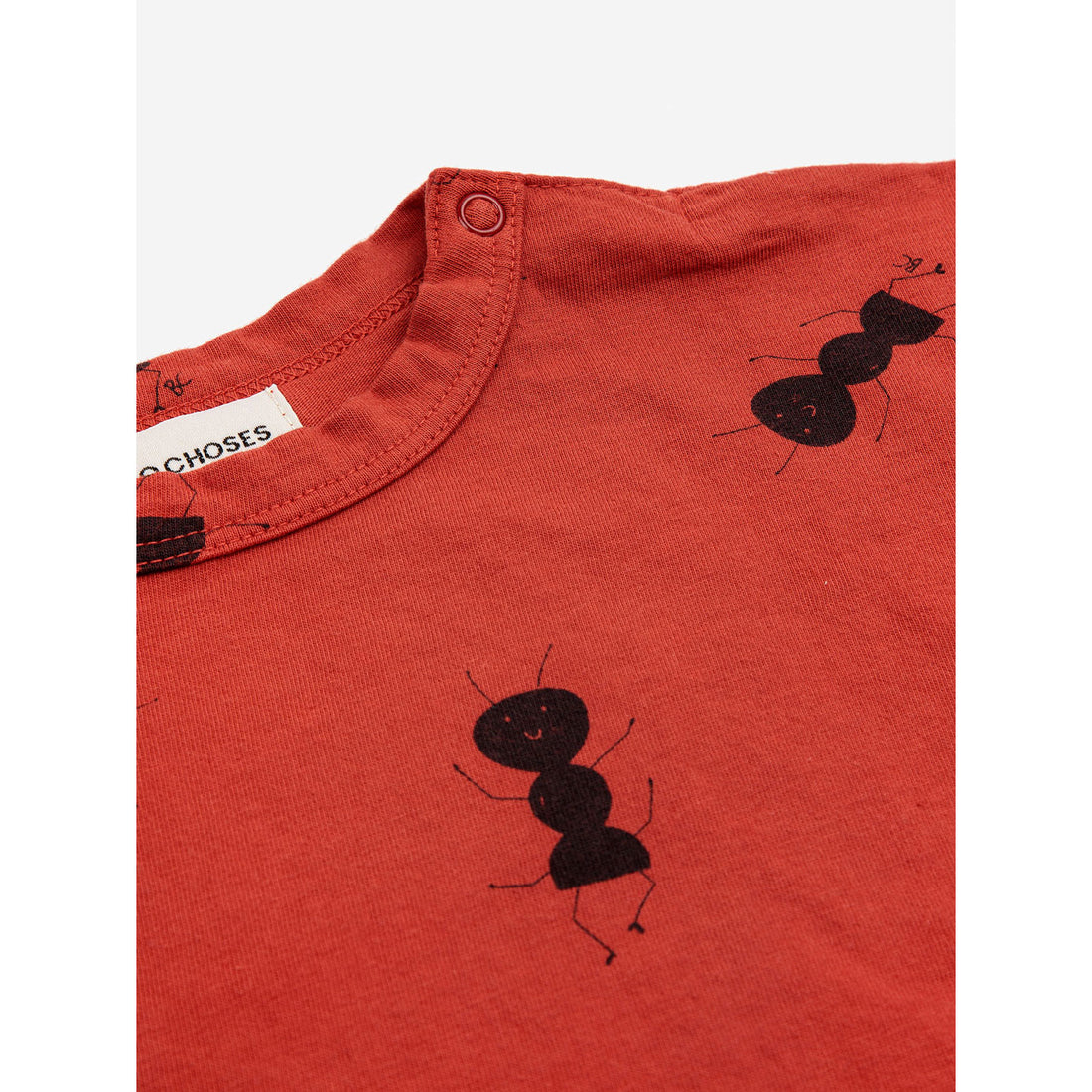 Bobo Choses Burgundy Red Baby Ant All Over T-Shirt
