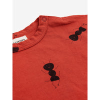 Bobo Choses Burgundy Red Baby Ant All Over T-Shirt