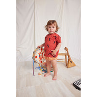 Bobo Choses Burgundy Red Baby Ant All Over T-Shirt