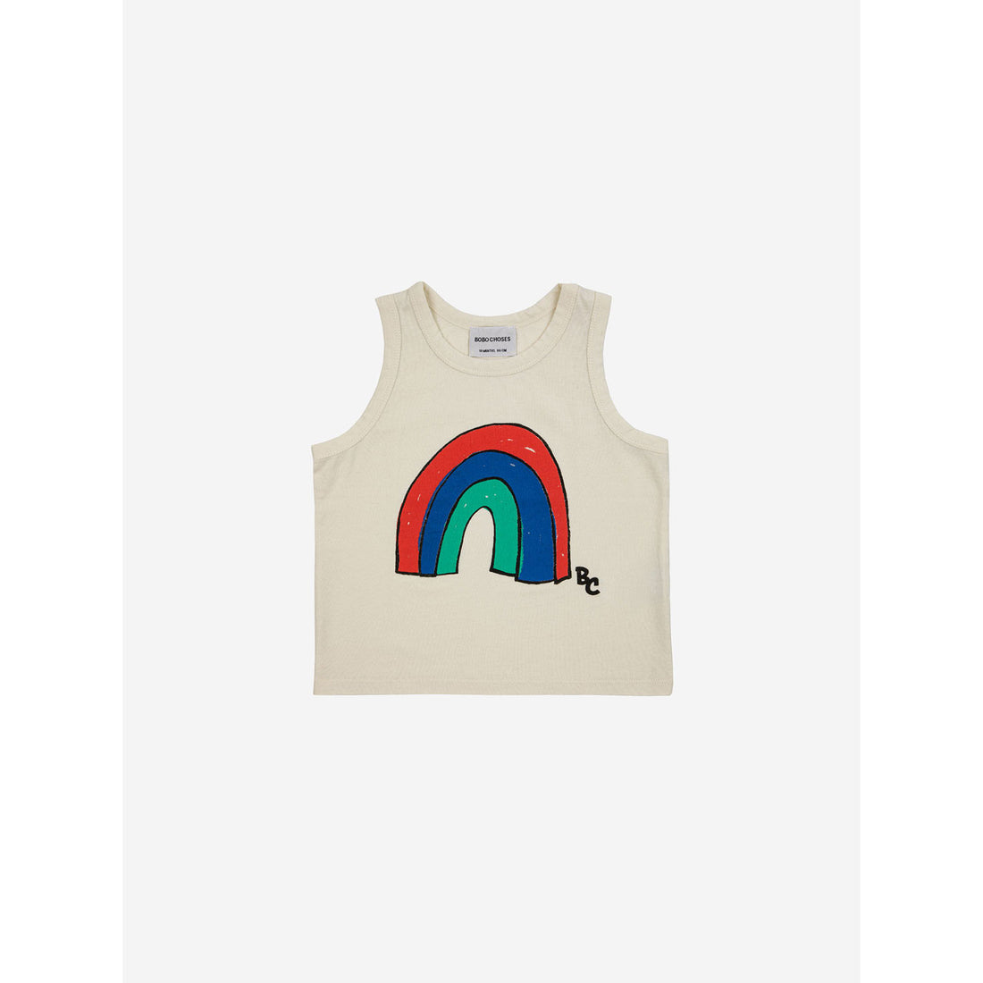 Bobo Choses Offwhite Baby Rainbow Tank Top