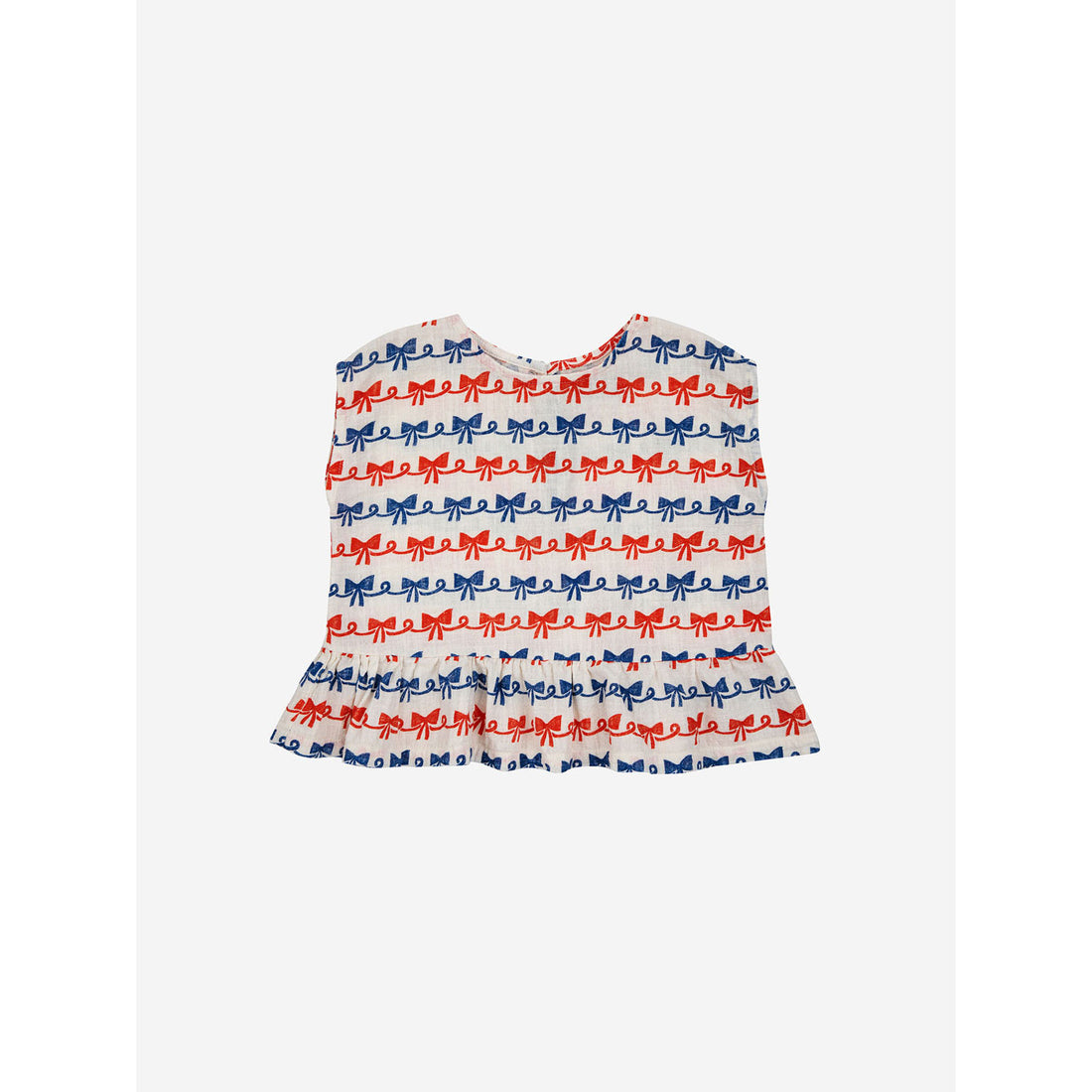 Bobo Choses Offwhite Baby Ribbon Bow All Over Woven Blouse