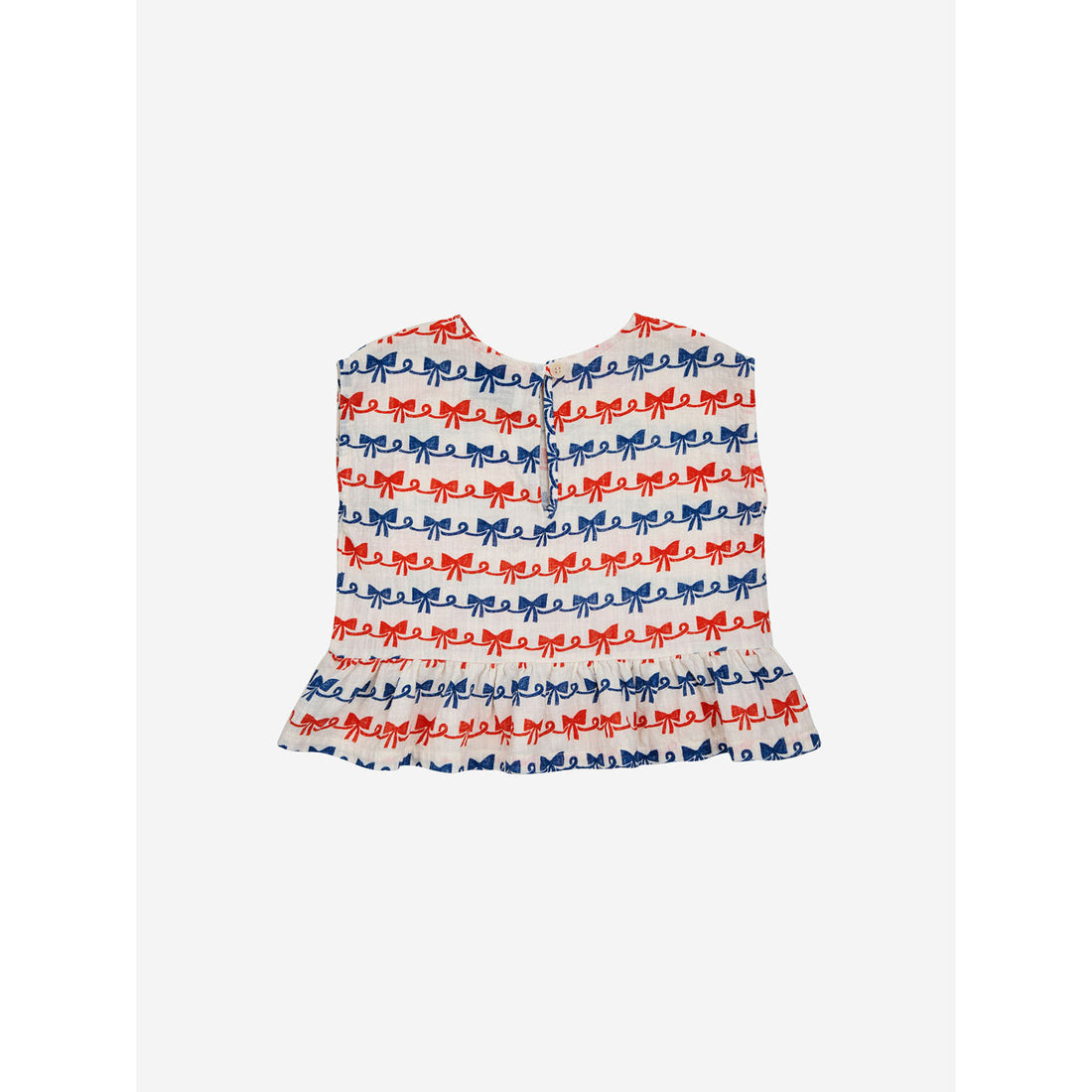 Bobo Choses Offwhite Baby Ribbon Bow All Over Woven Blouse